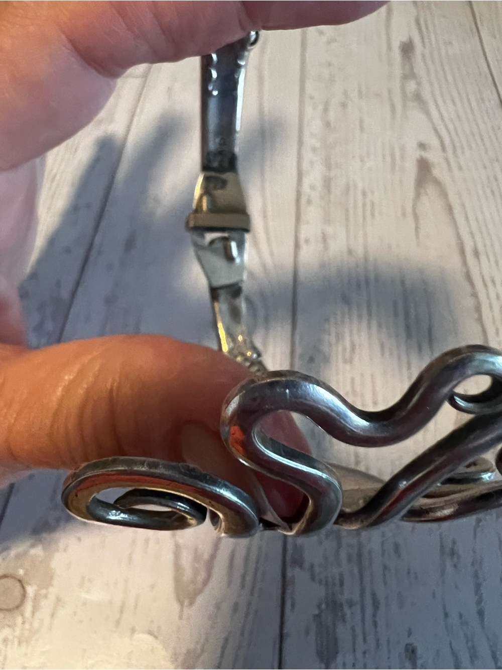 Silverware Fork Shaped Into A Swirl Design With Ornate Handle - Picture 5 of 5